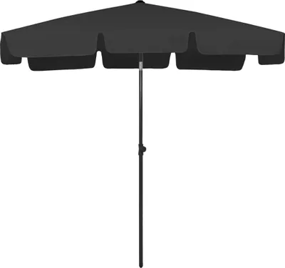 Produktbild von vidaXL Strandschirm Schwarz 200x125 cm