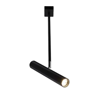 Image de Spot de plafond noir sur tige, orientable, carré, 1xGU10, 4 W, YABU 2241 Shilo