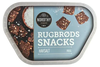 Produktbild von Nordthy Rugbrød Snacks Havsalt 190g