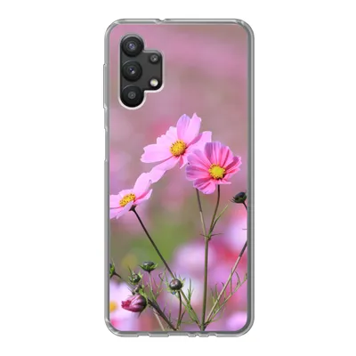 Produktbild von MuchoWow® Handyhülle Schutzhülle Hülle für Samsung Galaxy A32 5G Blumen - Draußen - Rosa Silikon Softcase Handy Hülle - Softcase