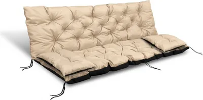 Produktbild von Schaukelbank Kissen Gartenset beige 120x60x50cm + 2 Kissen 42 x 42 cm