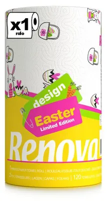 Produktbild von Küchenpapier Maxi Rolle - bedruckt Küchenpapier Easter/Ostern Edition - Maxi Rolle - Einzelrolle