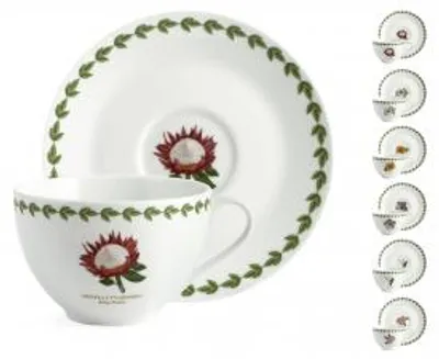 Immagine prodotto di H&H Set 6 Tazze Jumbo Flowers In Porcellana Con Piatto Cc370
