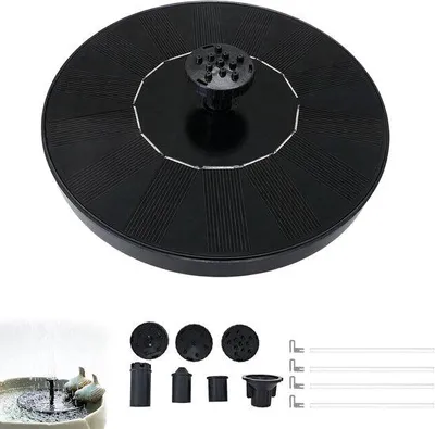 Produktbild von Solarbetriebene Springbrunnen – 7 Wasserstrahlen – 160 mm Solarpanel – für Garten und Teich