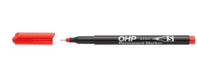 Permanentný popisovač "OHP S", červený