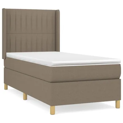 Produktbild von Boxspringbett mit Matratze Taupe 100x200 cm Stoff