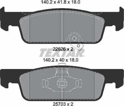 Produktbild von TEXTAR Bremsbeläge Satz Vorne für SMART FORTWO Coupe (453) 2262601