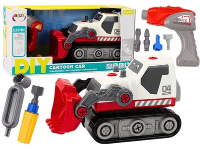 Obrázek produktu pro Cartoon Pásové Rypadlo Pro Soustružení Diy Bílé
