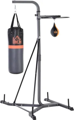 Produktbild von HOMCOM Boxsackhalterung Boxsackständer mit Punchingball mit 100 kg belastbar Boxsack Stahl 115 x 157 x 221 cm