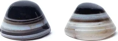Image de Pierre de protection en agate naturelle Shiva Eye - paquet de 2 pièces - ± 2 cm