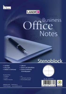 Immagine prodotto di LANDR Stenoblock "Office Business Notes" A5, 40 Blatt