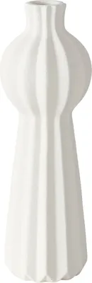 Produktbild von BOLTZE Dekovase "Makrona" aus Keramik in weiß, Vase Blumenvase