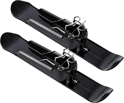 Productafbeelding van Kinderwagen Ski's - Slee Accessoire - Winterse Uitstapjes - Gereedschapsloze Installatie - Universele Pasvorm - Zwart