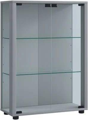 Immagine prodotto di Vetrina in piedi | Vetro con vetro di sicurezza ESG | Dimensioni ca. H. 80 x W. 60 x D. 25 cm | Vetro espositore per stand | Moderno e salvaspazio | Espositore in vetro – Sintalo
