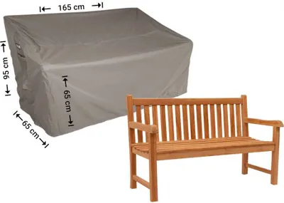 Produktbild von Raffles Covers Schutzhülle für Gartenbank 165 x 65 H: 95/65 cm | Atmungsaktiv | Wasserdicht | UV-beständig | Doppelnähte | Elastischer Kordelzug