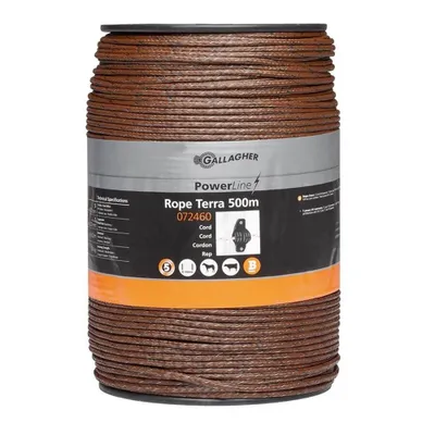 Zdjęcie produktu dla Gallagher Cord PowerLine (5 MM / Terra) - 500 metrów