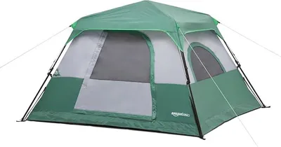 Imagen del producto de Tienda de campaña de montaje rápido con toldo impermeable y bolsa de transporte, ideal para camping, color verde
