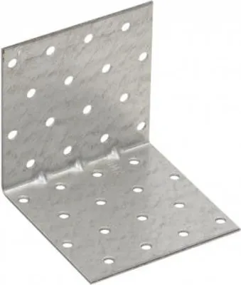 Produktbild von Winkelverbinder mit kleiner Sicke 80 x 80 x 80 mm Lochplattenwinkel Stuhlwinkel