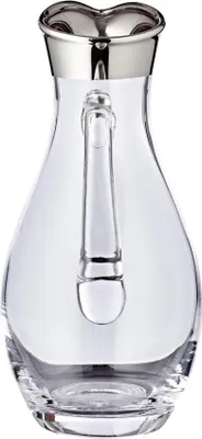 Produktbild von EDZARD Krug, Karaffe Johnny, mundgeblasenes Kristallglas mit Platinrand, Füllmenge 1,8l, Höhe 30 cm, Wasserkaraffe aus Glas, Durchmesser 14 cm Transparent