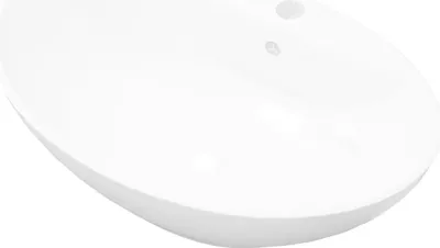 Produktbild von vidaXL Luxus-Keramikbecken Oval mit Überlauf und Wasserhahnloch