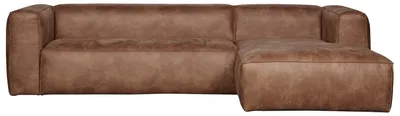 Produktbild von Woood Bean Ecksofa Rechts Cognac - 4-Sitzer Sofa Recycle-Leder 73X305x96 Cm