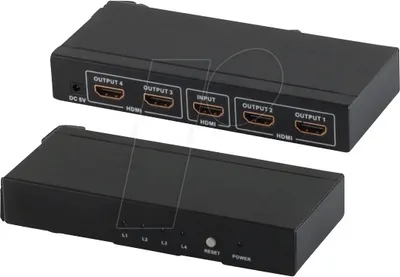Zdjęcie produktu dla shiverpeaks®--Dystrybutor HDMI, 1 x IN 4 x OUT z zasilaczem, 4K2K, 3D, VER1.4