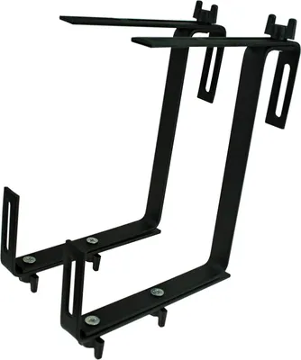 Produktbild von 2 Stücke Blumenkastenhalterung Balkonkastenhalterung Halter 3-Teilen Verstellbar I Schwarz [Matt]