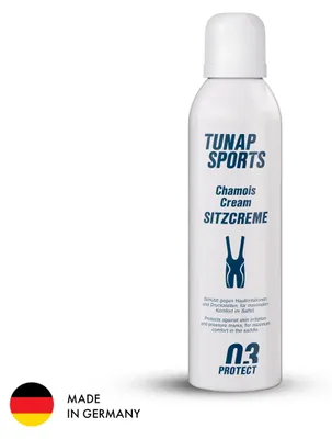 Produktbild von TUNAP SPORTS Sitzcreme mit Panthenol | Schutz vor Wundscheuern & Druckstellen | Langanhaltender Feuchtigkeitsschutz | Antibakteriell & kühlend | 250 ml |  Germany