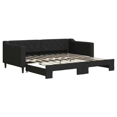Immagine prodotto di Divano Letto con Letto Estraibile Nero 90x190 cm in Tessuto