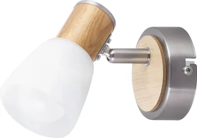 Immagine prodotto di Rabalux 6486 Faretto da soffitto 1 punto Gavin, E14 in legno, bianco-argento, stile scandinavo