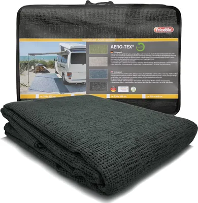 Produktbild von Primaflor Vorzeltteppich AEROTEX Anthrazit 250x300cm - Wasserabweisender Vorzeltboden - Strapazierfähige Weichschaum Matte, ideal als Camping Bodenmatte und Zeltunterlage