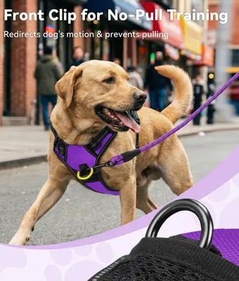 Imagen del producto de Arnés reflectante para perros, acolchado, ajustable, para perros grandes, arnés de seguridad