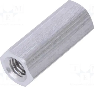 Zdjęcie produktu dla 10 sztuk dystansów z gwintem, długość 20 mm, gwint wewnętrzny: M5, kształt: sześciokątny, wymiary: 138 x 20 mm