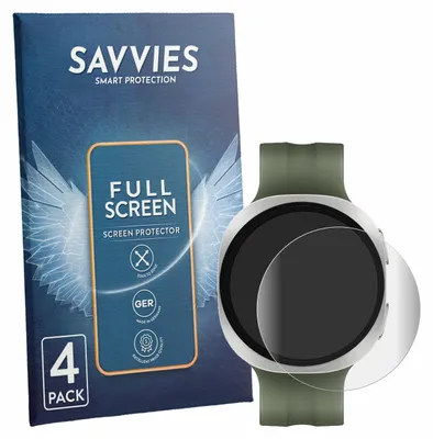 Produktbild von 4x Savvies Fullscreen Schutzfolie für Samsung Galaxy Watch 9 (40 mm) Displayschutz Folie Fullcover Klar Transparent