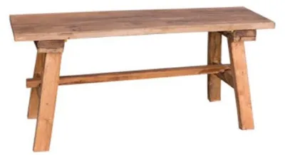Obrázek produktu pro Casa Padrino lavice ve venkovském stylu přírodní barvy 90 x 26 x v. 41 cm - Skládací lavice z masivního dřeva
