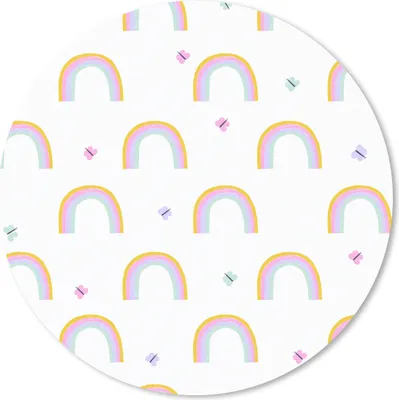 Produktbild von MuchoWow® Mauspad Mousepad Regenbogen - Schmetterling - Baby 20x20 cm - Mousepads - Maus Mat - Pad - Mausunterlage - Schreibtischmatte