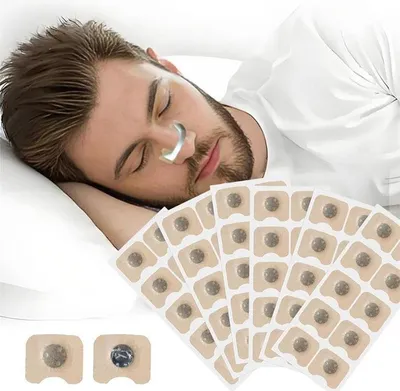 Obrázek produktu pro Magnetický nosní pásek, bezpečný magnetický nosní dilatátor proti chrápání, zlepšuje kvalitu spánku (60 kusů)