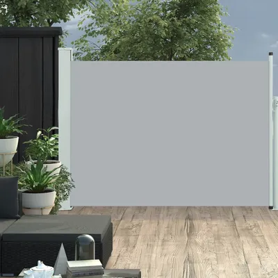 Productafbeelding van Maison Exclusive - Uittrekbare zonnescherm met zijpanelen, 117x514 cm, grijs