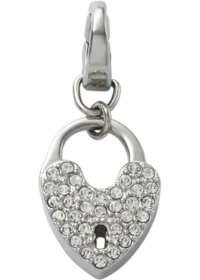 Produktbild von Fossil Charm JF00034040 Damen Charms Herz mit Schlüsselloch Edelstahl