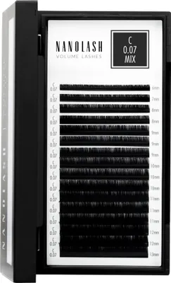 Produktbild von Wimpernextensions zur Volumentechnik Nanolash 0.07 C Curl 6-13mm Mix Länge