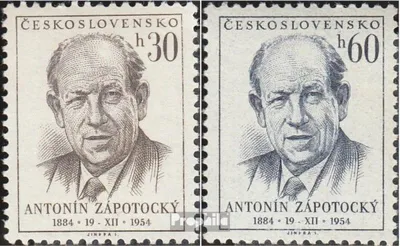Produktbild von Briefmarken Tschechoslowakei 1954 Mi 887-888 (kompl.Ausg.) postfrisch Zapotocky