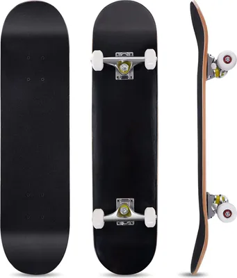 Produktbild von COSTWAY Skateboard s guličkovými ložiskami ABEC-7 79x20cm Black