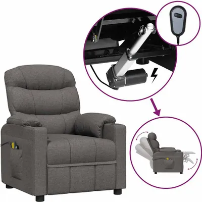 Obrázok produktu pre masážne kreslo vidaXL Electric Dark Grey Fabric