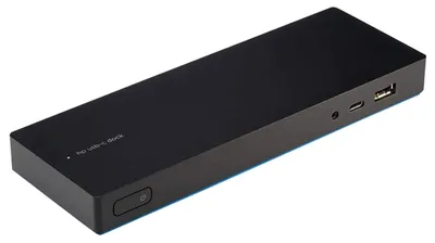 Produktbild von HP USB-C Dock G4, Kabelgebunden, USB 3.2 Gen 1 (3.1 Gen 1) Type-C, 10,100,1000 Mbit/s, Schwarz, Kensington, HP