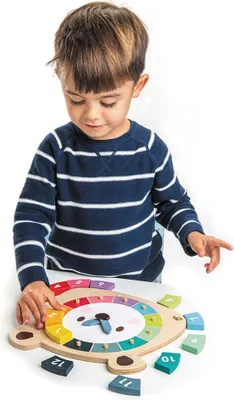 Zdjęcie produktu dla Tender Leaf Toys Bear Colors Clock, 3 lat(a), Drewno, Wielobarwny