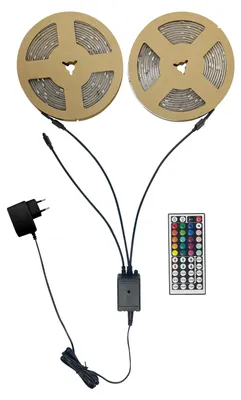 Immagine prodotto di Striscia LED BLULAXA 50955, 2 x 5 m, 12 W, IP20, RGB, telecomando