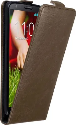 Produktbild von Cadorabo Hülle für LG G2 Schutz Hülle in Braun Flip Etui Handyhülle Case Cover