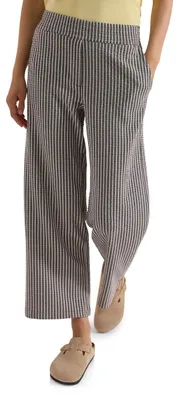 Produktbild von Cecil Wide Leg Hose in Seersucker-Qualität Brown Cacao M