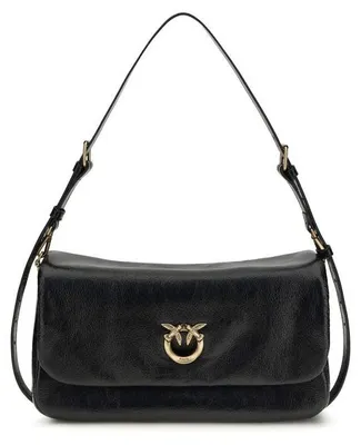 Image de PINKO sac à épaule en cuir de veau noir