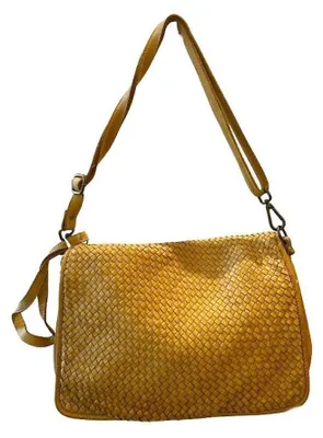 Produktbild von BZNA Bag Jassy Gelb Italy Designer Clutch Umhängetasche Damen Handtasche